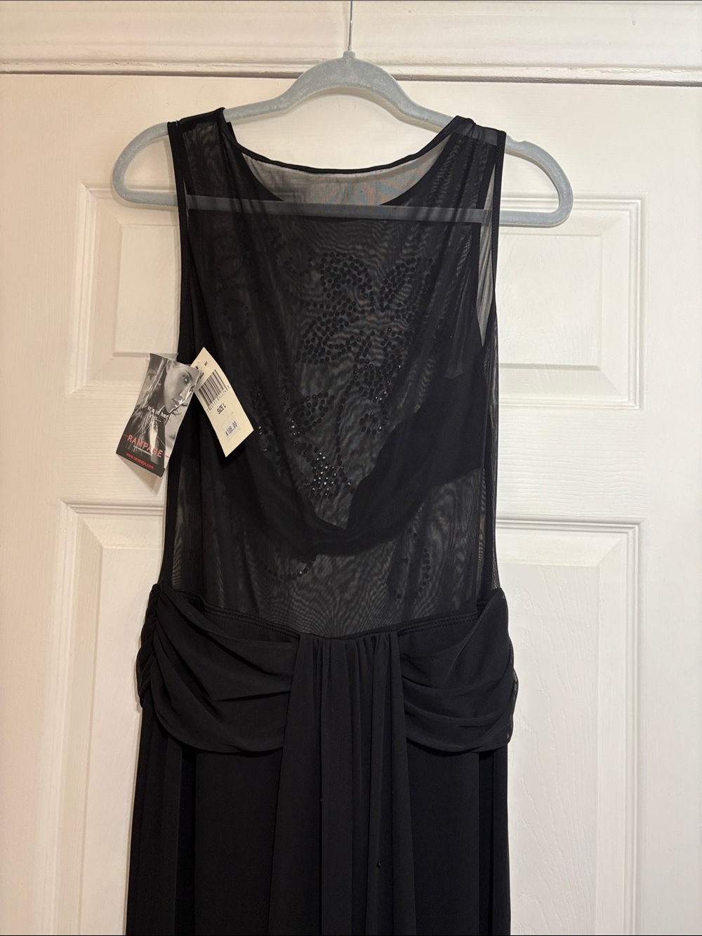 Rampage Black Beaded Sheer Bodice Maxi Dress - Picture 11 of 16